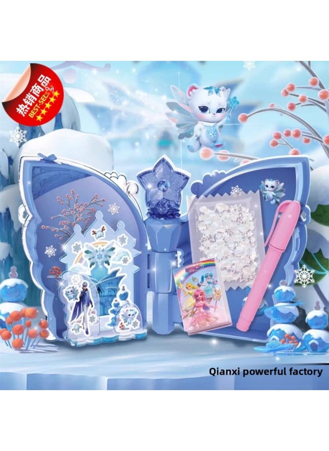Balala Little Magic Fairy Magic Book Butterfly Fun Four Seasons Hand Account Goka Spring Pink Girl Toys Play Home-Color:Four Seasons Magic Book [full Set Of Four Types]  - Image 3