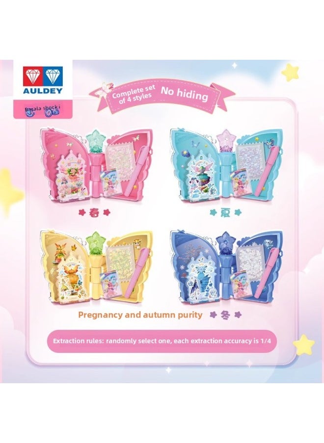 Balala Little Magic Fairy Magic Book Butterfly Fun Four Seasons Hand Account Goka Spring Pink Girl Toys Play Home-Color:Four Seasons Magic Book [full Set Of Four Types]  - Image 1