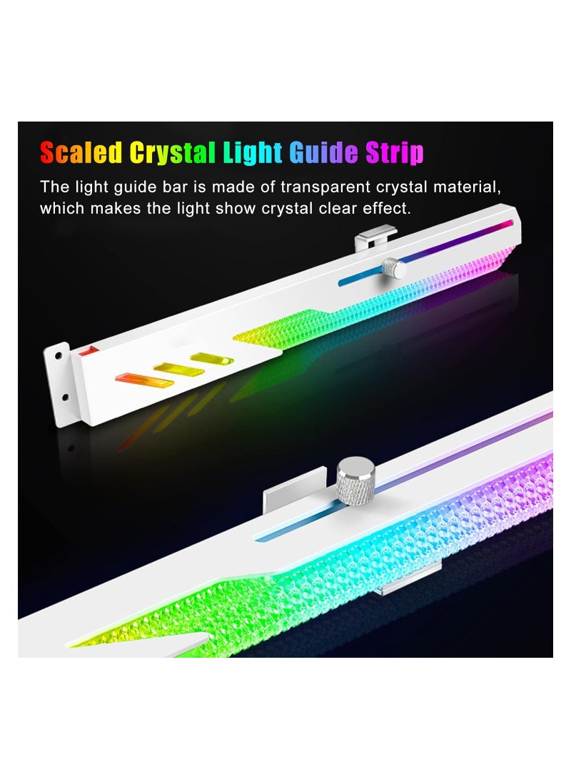 SYOSI Graphics Card GPU Support Bracket, 5V 3Pin ARGB Dual Interface & Small 4Pin Interface RGB Video Card Holder, 2 PCIE Slots Easy Installation GPU Bracket for 99% Cases - Image 2