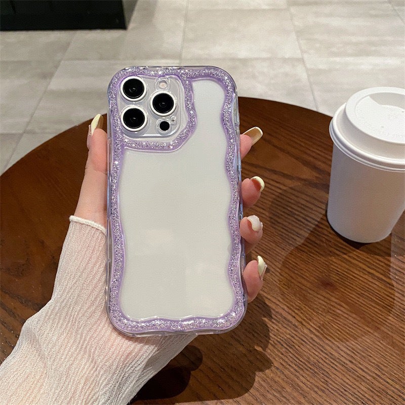 شفافة ملونة تلمع حالة الهاتف مناسبة لـ Iphone17Promax السيليكون التفاح 15 مكافحة السقوط 16Plus بسيطة - Image 1