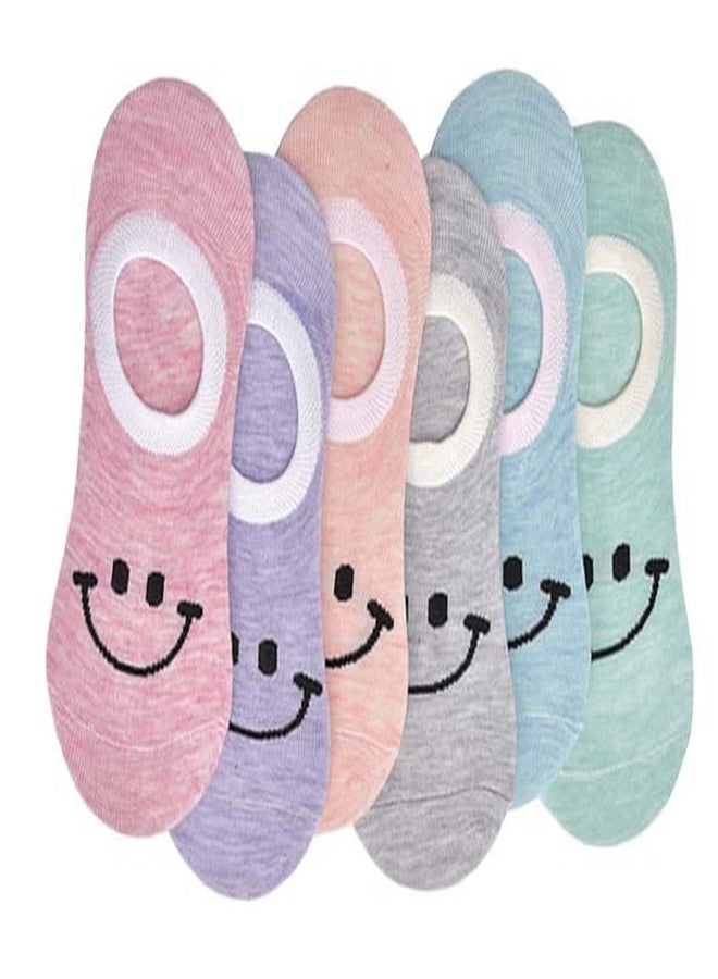 BriKSHi Multicolor Loafer, No Show Socks for Babies Multi Print Cotton Socks Low Cut (Designs may vary) pack of 6 (5-7 Year multicolor) - Image 1