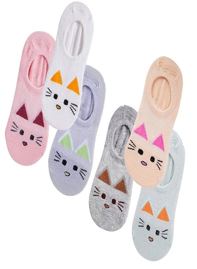 BriKSHi Multicolor Loafer, No Show Socks for Babies Multi Print Cotton Socks Low Cut (Designs may vary) pack of 6 (5-7 Year multicolor) - Image 4