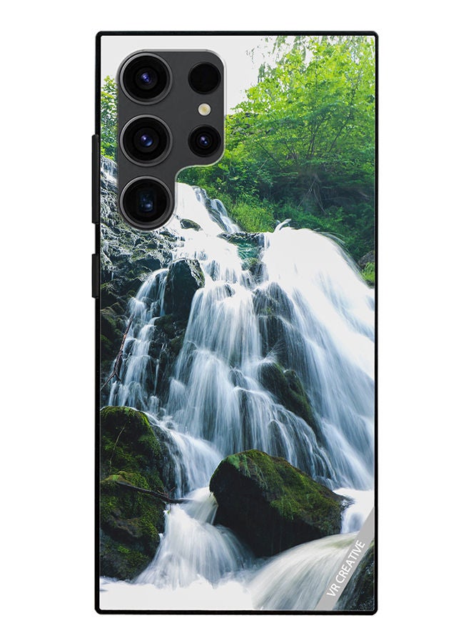 VR CREATIVE Protective Case Cover For Samsung Galaxy S23 Ultra 5G Waterfall Design Multicolour - Image 1