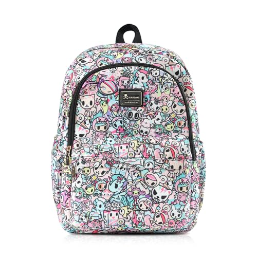 tokidoki School Backpack for Girls Cute Cartoon Laptop Backpack Casual Bookbags Lightweight Cloth Canvas School Bag Daypack Handbag Colorful - Image 1