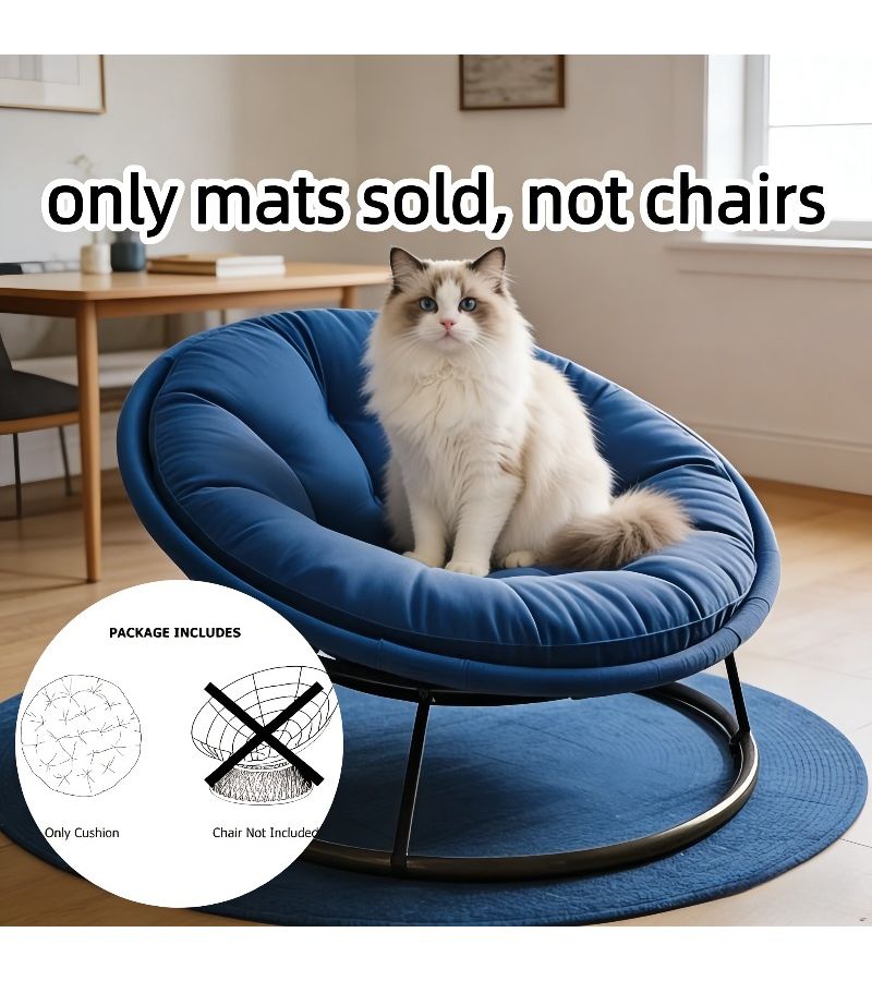 Luxurious Dark Gray Round Cat Bed Cushion Fluffy Soft Suitable For All Seasons - Image 1