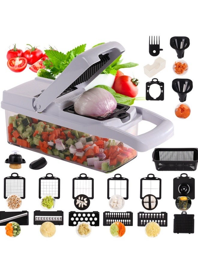 FPC 22-Piece Multifunctional Vegetable Chopper Cutter Slicer And Dicer Tool  - Image 1