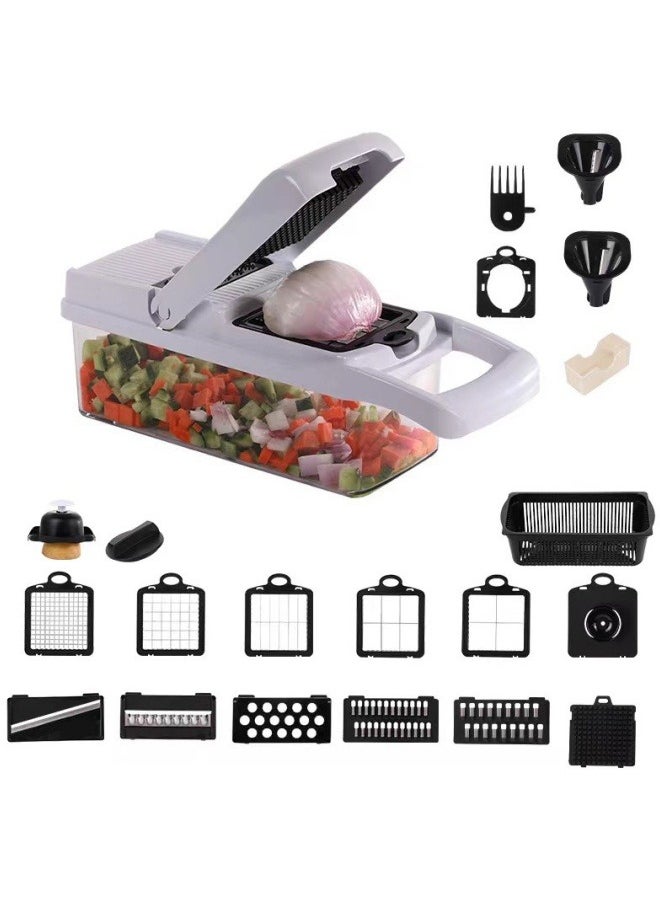 FPC 22-Piece Multifunctional Vegetable Chopper Cutter Slicer And Dicer Tool  - Image 2
