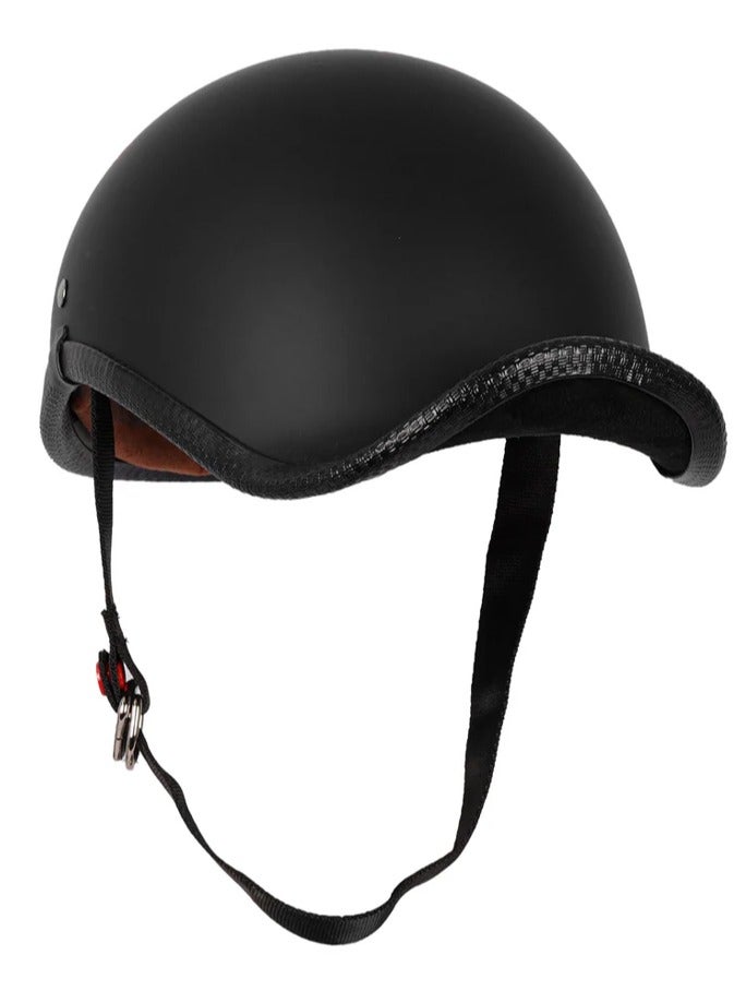 Generic Half Face Shell Scooter Helmet for Adults Men & Women Matte Black - 078582 - Image 2