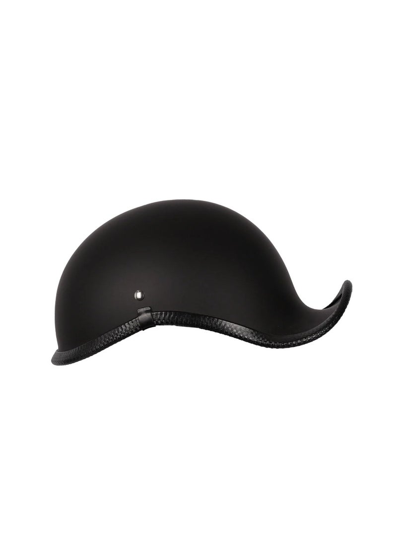 Generic Half Face Shell Scooter Helmet for Adults Men & Women Matte Black - 078582 - Image 3