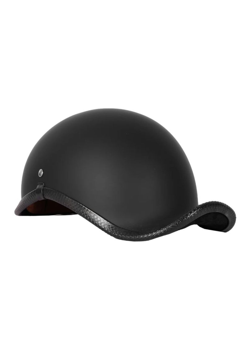 Generic Half Face Shell Scooter Helmet for Adults Men & Women Matte Black - 078582 - Image 4