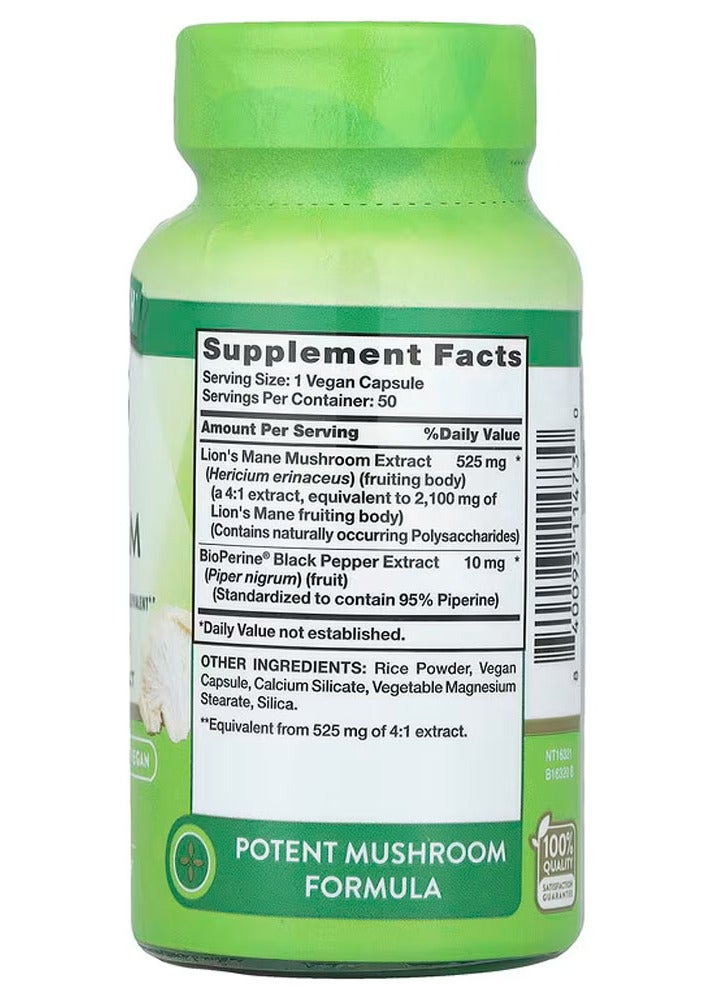 Nature's Truth Lions Mane Mushroom Supplement 2100Mg 50 Capsules Vegetarian, Non Gmo And Gluten Free Extract - Image 5