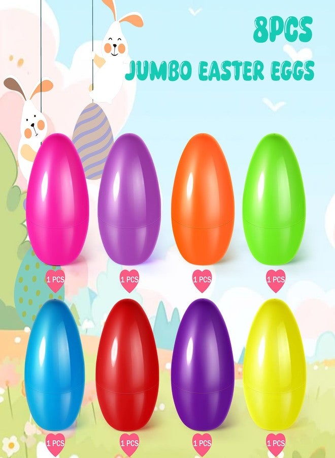 spring flower SpringFlower 8PCS Jumbo Easter Eggs, 10" Large Plastic Easter Egg, Empty Easter Eggs, Giant Egg,Easter Egg Hunt, Large Fillable Easter Eggs, Easter Basket Stuffers Fillers,Easter Theme Party Favor - Image 3