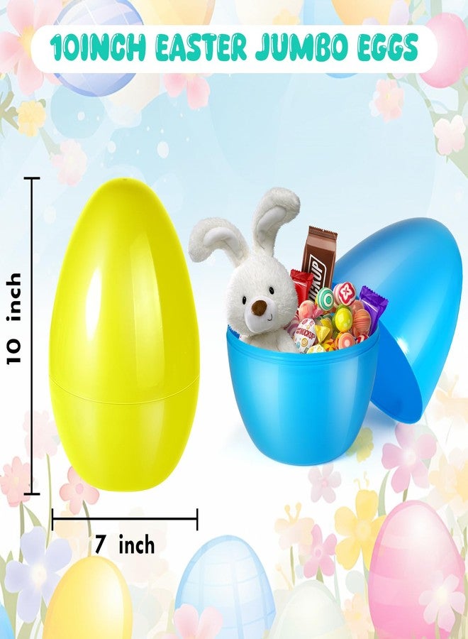 spring flower SpringFlower 8PCS Jumbo Easter Eggs, 10" Large Plastic Easter Egg, Empty Easter Eggs, Giant Egg,Easter Egg Hunt, Large Fillable Easter Eggs, Easter Basket Stuffers Fillers,Easter Theme Party Favor - Image 2