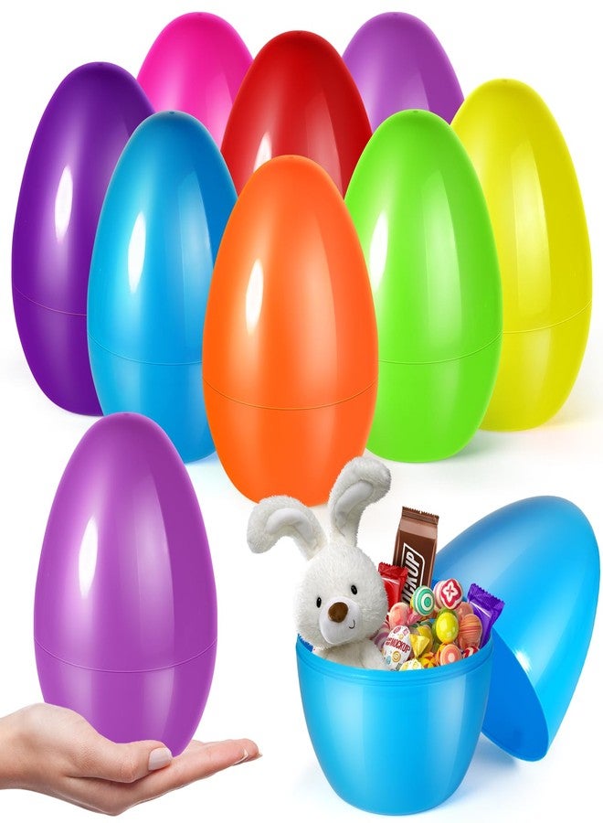 spring flower SpringFlower 8PCS Jumbo Easter Eggs, 10" Large Plastic Easter Egg, Empty Easter Eggs, Giant Egg,Easter Egg Hunt, Large Fillable Easter Eggs, Easter Basket Stuffers Fillers,Easter Theme Party Favor - Image 1