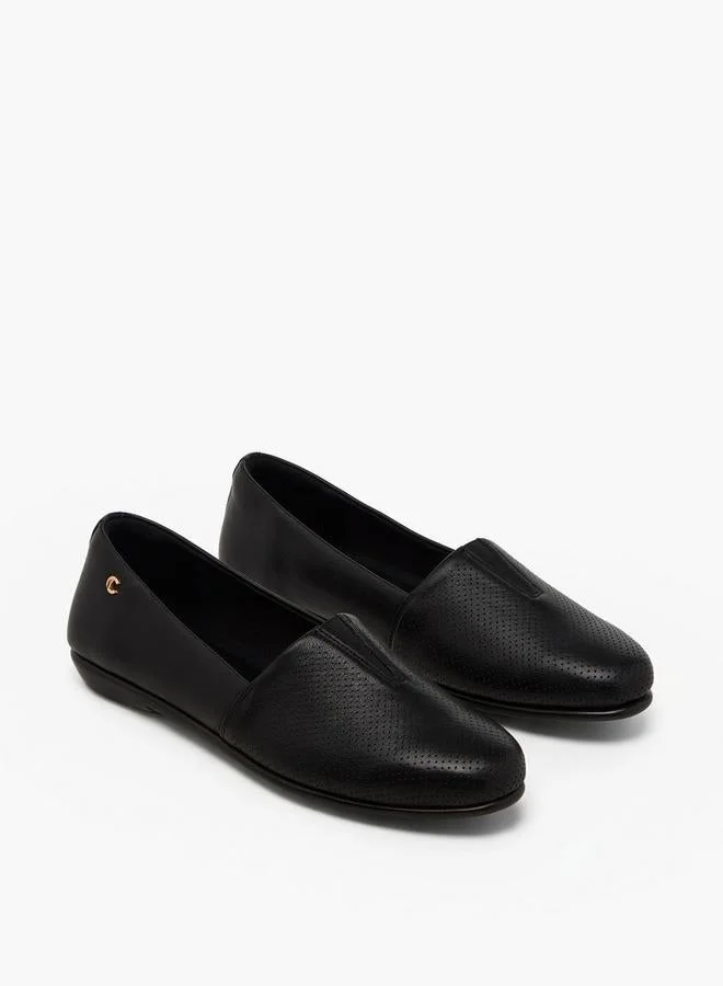 لو كونفورت Women Perforated Leather Loafers