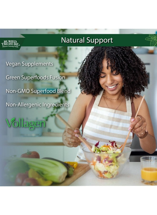 Buried Treasure Green20 Fusion - 32 Servings, Liquid Greens Drink, 16 Superfoods Spirulina, Spinach, Moringa, Green Tea, Kale, Ginseng, Vegan Collagen, Supports Energy, Immunity & Digestive Health - Image 4