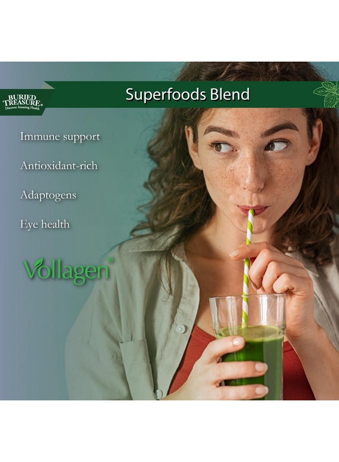 Buried Treasure Green20 Fusion - 32 Servings, Liquid Greens Drink, 16 Superfoods Spirulina, Spinach, Moringa, Green Tea, Kale, Ginseng, Vegan Collagen, Supports Energy, Immunity & Digestive Health - Image 5