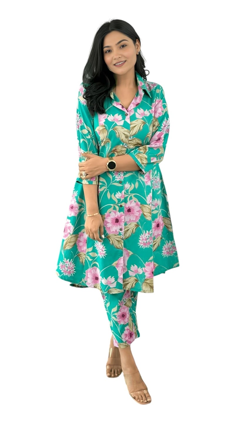Yashika Women's Cotton Blend Trendy Regular Fit Solid Printed Kurti with Stright Bottom |Kurti Set for Women (AZ-YS-OG-KS2219-M) - Image 5