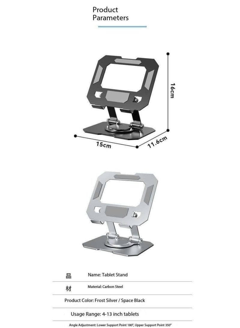 Rotation Adjustable 360 Laptop Stand – Carbon Steel Desktop Computer Stand for Laptop & Tablet - Image 2