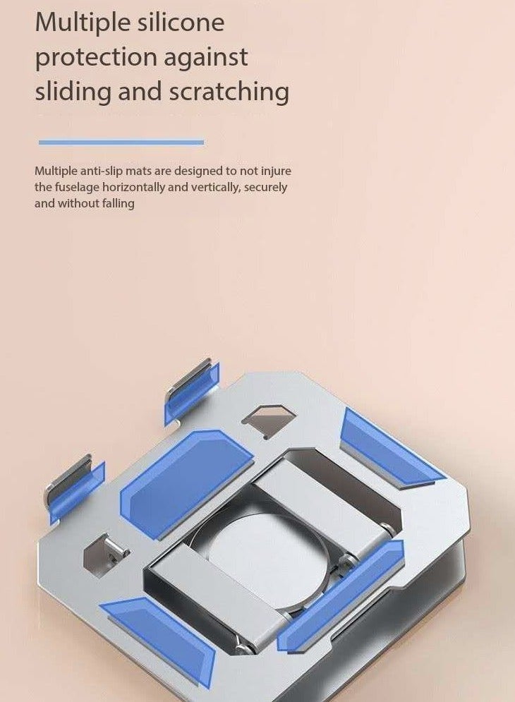 Rotation Adjustable 360 Laptop Stand – Carbon Steel Desktop Computer Stand for Laptop & Tablet - Image 5