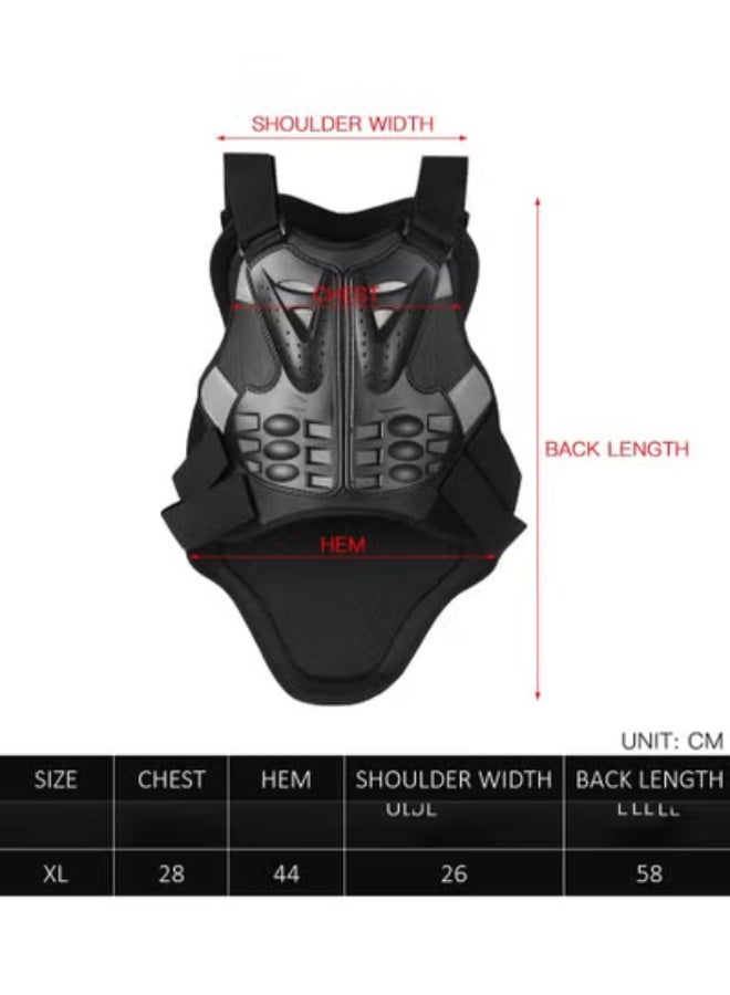 Halamine Motorcycle Body Protective Jacket，Motorcycle Armor Vest Protector,Motocross Body Guard Vest Skiing Riding Skating Anti-Fall Vest Protective Gear,Mountain Bike Off-Road Racing MTB Chest Protector - Image 2