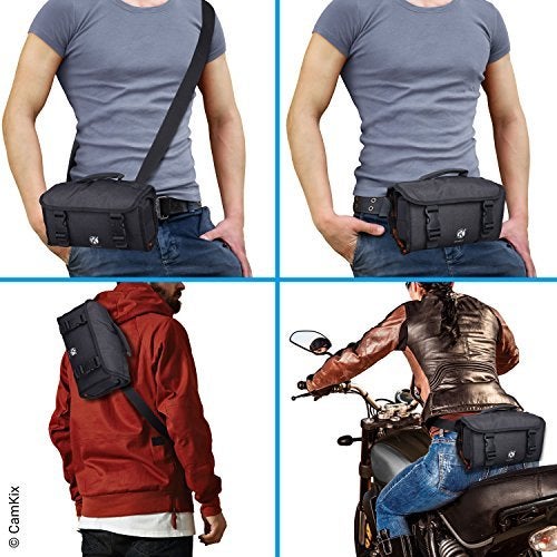 CamKix Roll-Out Bag with Waist/Shoulder Strap compatible with GoPro Hero and DJI osmo Action + Other Action/Compact Cameras - Multiple Carry Options (Hand, Shoulder, Waist, Back) - Smart Case - Image 3