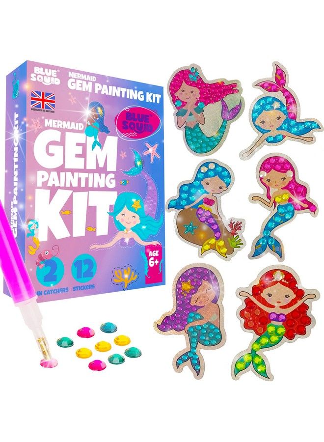 Blue Squid Diamond Painting Kits For Kids Mermaids Diamond Art For Kids 5D Gem Art Kits For Kids Kids Arts & Crafts Gift For Boys & Girls 5 6 7 8 9 10 11 12 - Image 2