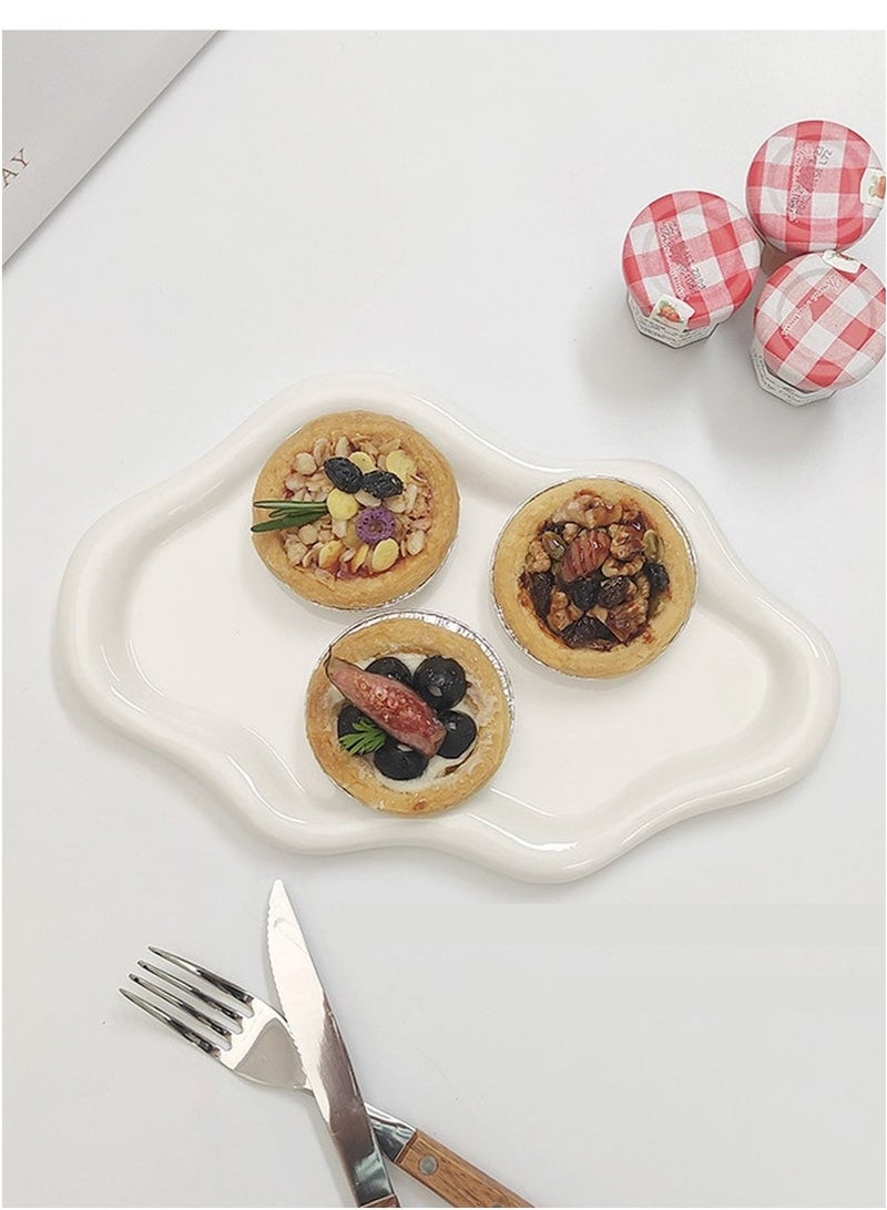 Women's Jewelry Storage Tray Trinket Tray, Ring Tray, Unique Cloud Shaped Ceramic Tray  - Image 4