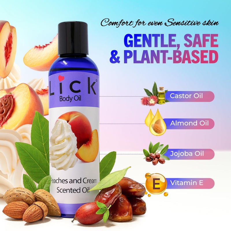 LICK زيت الجسم المعطر بجوز الهند من LICK - زيت مرطب فاخر لبشرة متألقة، غني بزيوت الخروع واللوز والجرجير، وفيتامين E. مثالي للتدليك والعناية اليومية 4 أونصة سائلة. - Image 5
