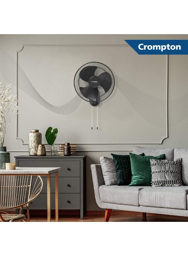 Crompton HISPEED Torpedo 400 mm Wall Mount Fan | 2100 RPM & 105 CMM | Easy Neck Tilt Mechanism | Superior Air Delivery | Smooth Oscillation | 2 Year Warranty | Black - Image 3
