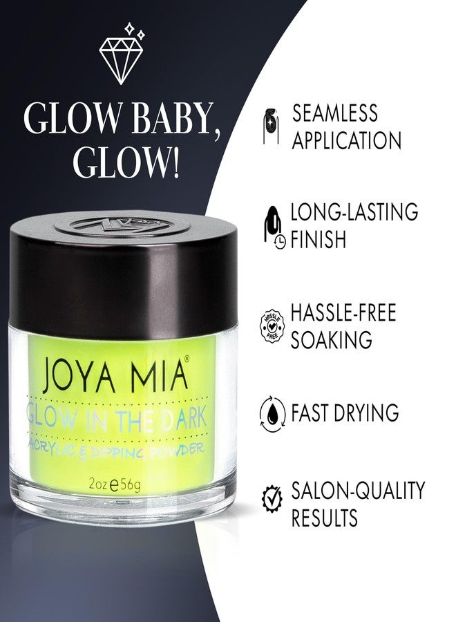 JOYA MIA Glow-in-the-Dark Acrylic & Dipping Powder - Premium Nail Powder for Flawless Enhancements, Available in 12 Colors, 2 oz (DPGW-4) - Joya Mia - Image 4