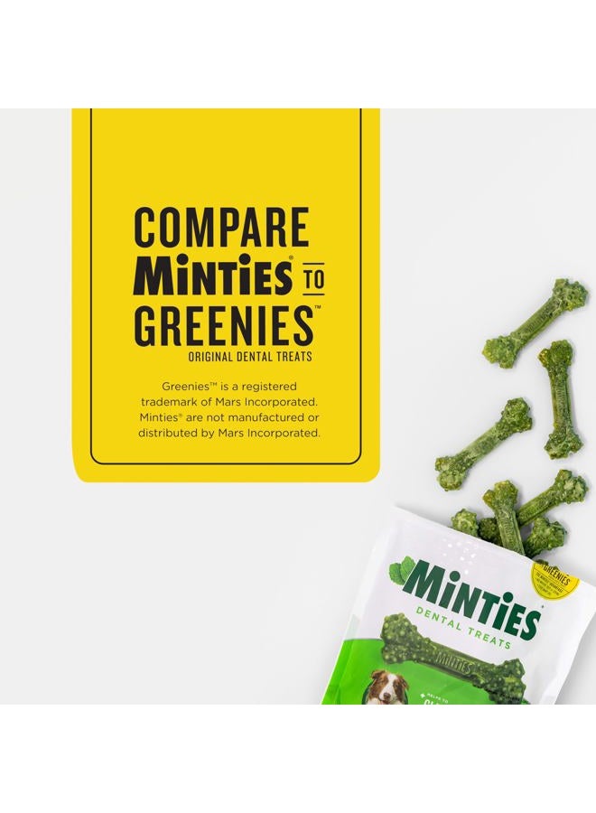 MiNTiES Dental Chews for Dogs, 40 Count, Vet-Recommended Mint-Flavored Dental Treats for Medium Dogs 25-50 lbs, Dental Bones Clean Teeth, Fight Bad Breath, and Removes Plaque and Tartar - Image 3
