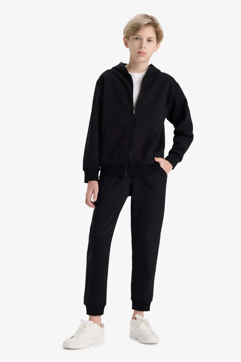 ديفاكتو Boy Basic Zip-Up Hoodie