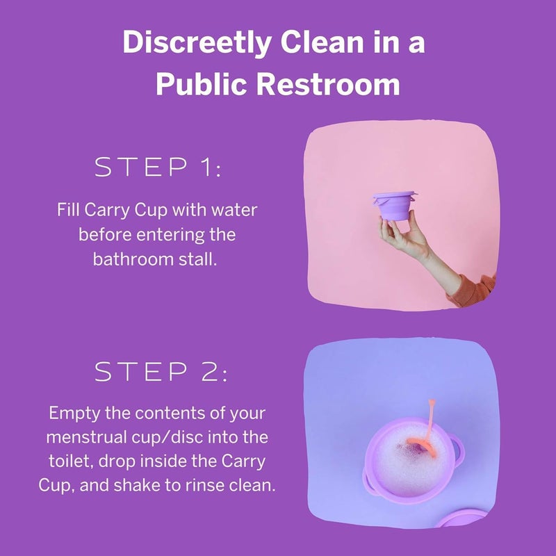 Pixie Cup Pixie Menstrual Cup Compact Sterilizer for Feminine Care - Good for Public Restrooms, Camping or Dorms - Collapsible Cleaner Container for Your Menstrual Disc & Period Cup - Microwavable - Reusable - Image 4