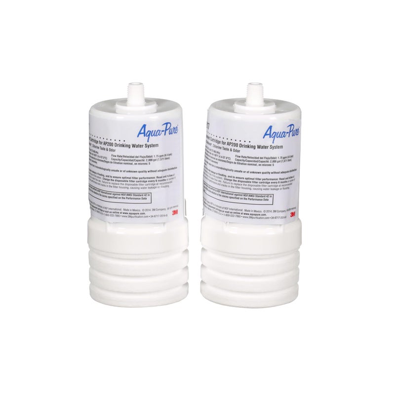 Aqua pure 3M AquaPure Under Sink Replacement Water Filter Cartridge AP217 for use in AP200 System 2pack