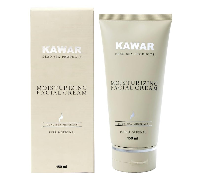 KAWAR Dead Sea Face Moisturizer with Hyaluronic Acid Niacinamide  Ceramides Skin Feels Softer and Smoother LongLasting Hydration FastAbsorbing Vegan Moisturizer for Men  Women 51 fl oz