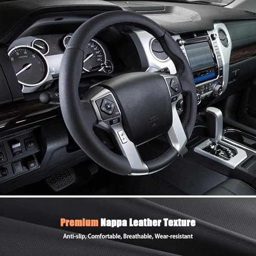 Aimato Customized Steering Wheel Cover for Toyota Tacoma 2012-2023/4Runner 2010-2024/Tundra 2014-2021/Sequoia 2014-2022 Thin,Anti-Slip,Scratch-Resistant Exclusive Car Accessory for Toyota - Image 3