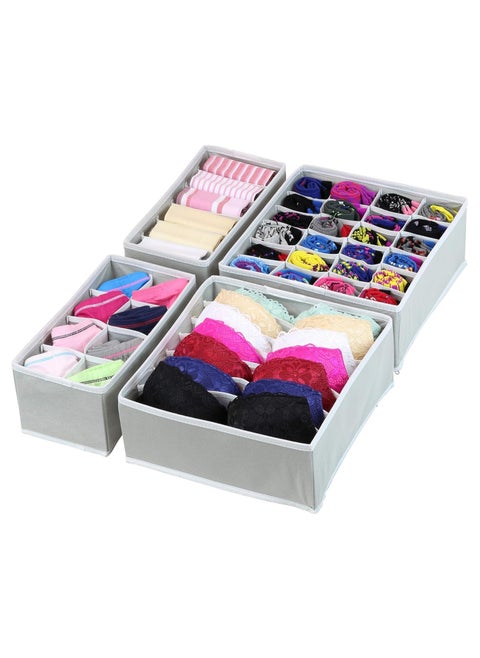 Multi-grids Clothes Storage Organizer - 4 Pcs