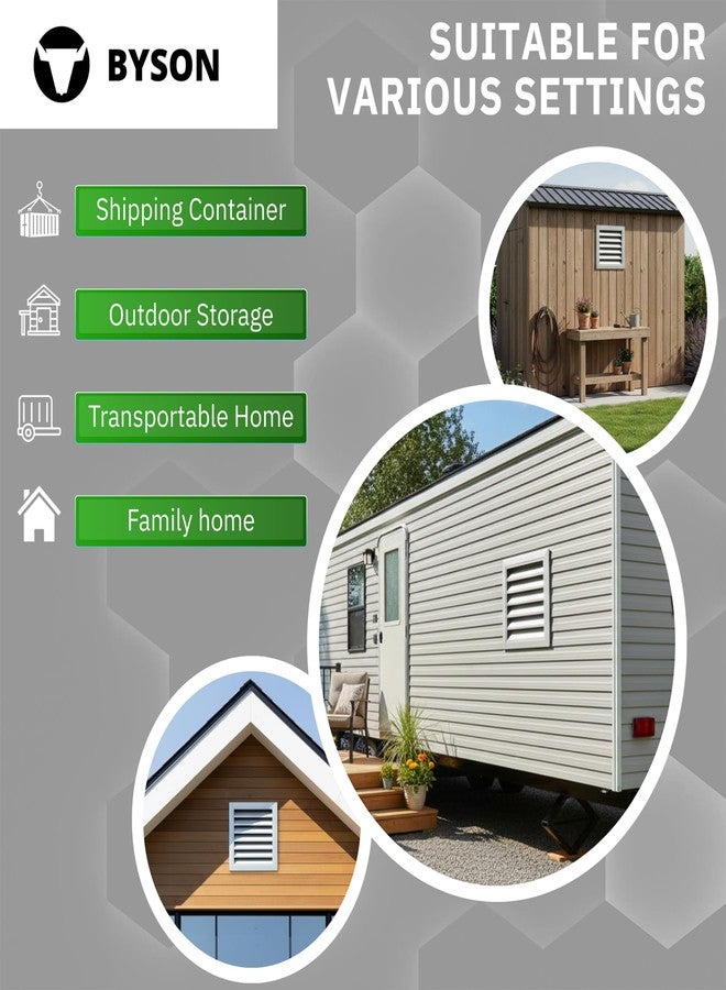 Byson Weather Fixed Louvre Extractor Fan Ventilation Grille Aluminium with Bird Mesh and White Finish (20 x 20 inches) - Image 4