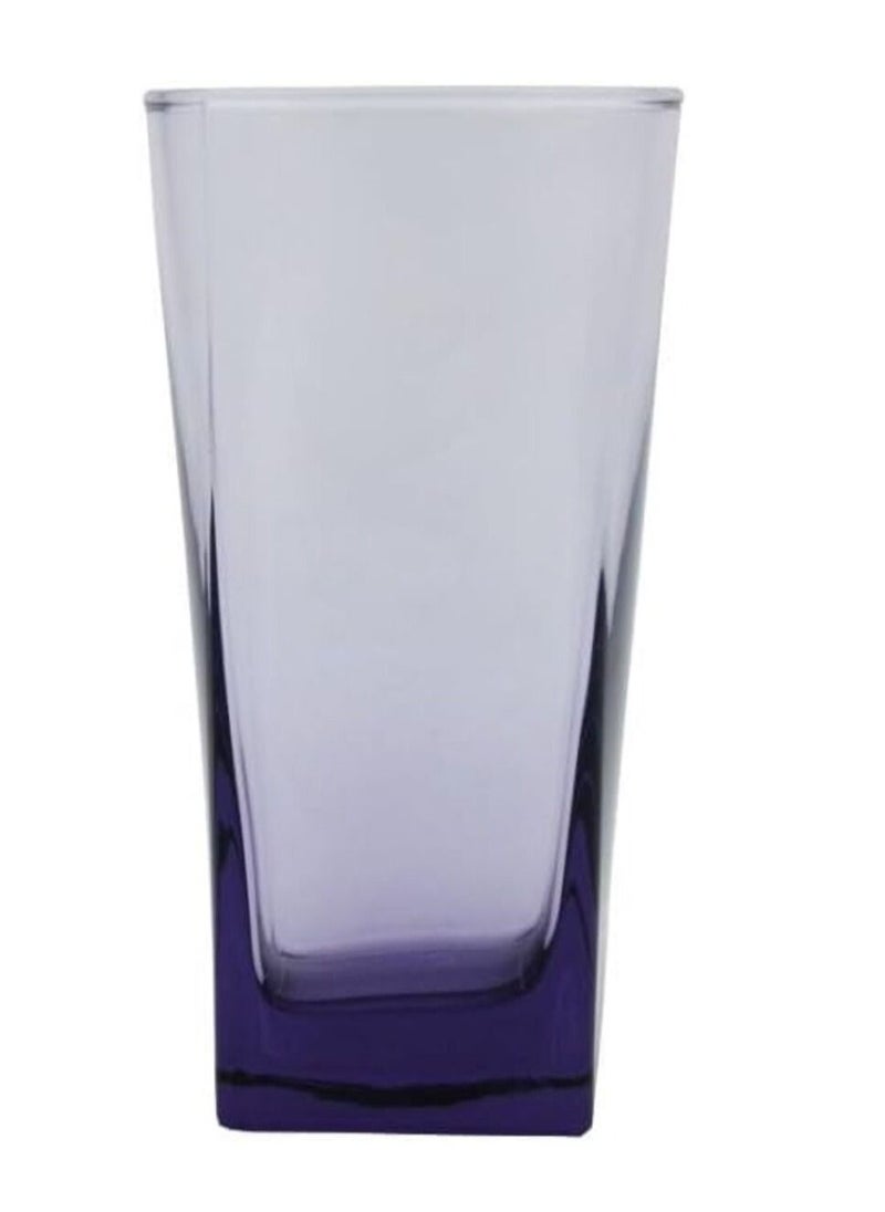 Pasabache - Pasabahce Large Juice and Water Colored Cups Set of 6 - Carre Long Drink- 305ml -Purple Color -Turkey Origin - Image 1