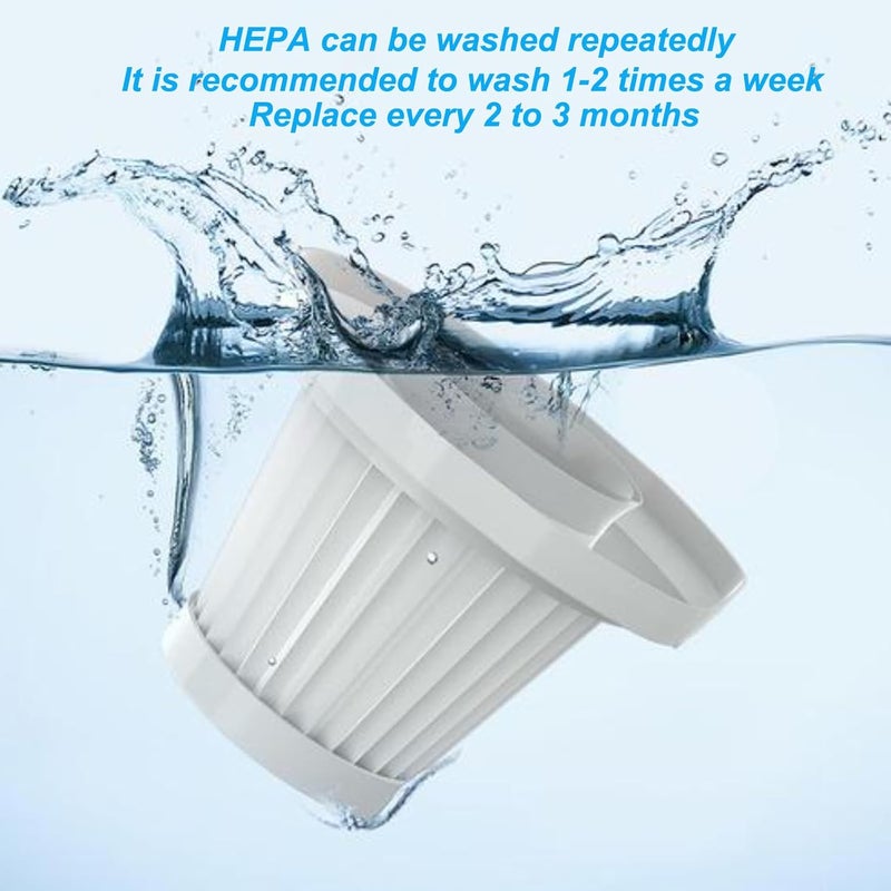 Feenynic 6 Pack Hepa Filters Fit for MBNGF Car Vacuum Cordless, Model X9 ULTRA, Handheld Car Vacuum Filters for MBNGF Mini Vacuum. - Image 2