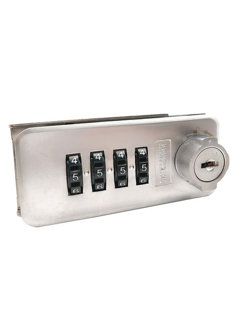 ARMSTRONG Zinc Alloy Matt Chrome Finish 4 Digit Number Dial Combination Cabinet Locks with Key Left Hand