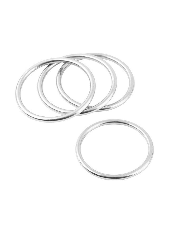 Abimars 3" Seamless Metal O Ring 4 Pack 304 Stainless Steel Rings Load 440Lbs Solid Heavy Duty Multi Purpose Metal O Ring For Macrame Dog Leashes - Image 4