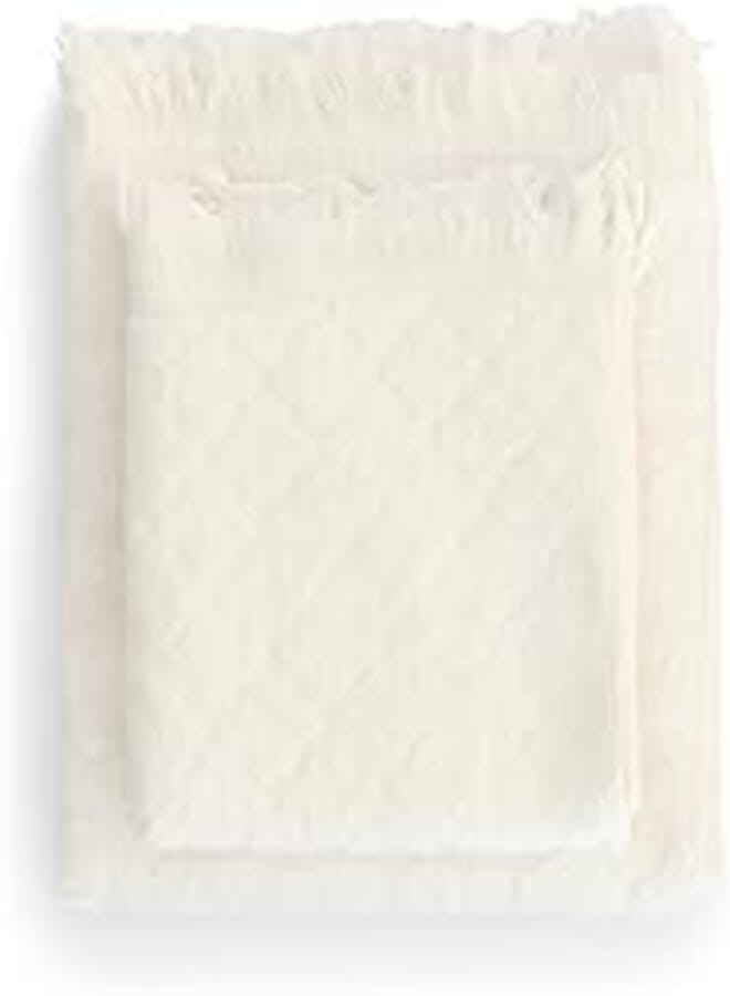 More Cottons Trifle Jacquard Towel (off white, 70 * 140)
