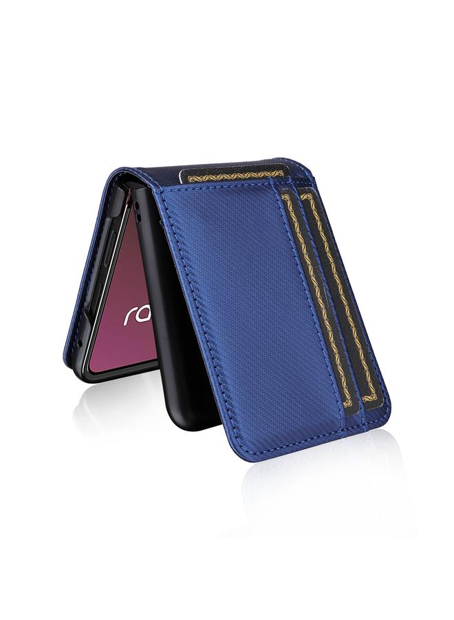 اس-توب جراب لهاتف Motorola Moto Razr 40 Ultra مزود بفتحة للبطاقات من جلد البولي يوريثان مع جراب هاتف PC - Image 4