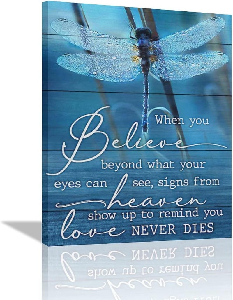 SweetFox Dragonfly Wall Art - Love Never Dies - Image 1