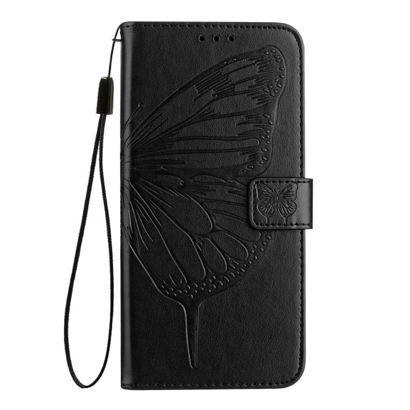 erorex For Honor 400 Pro 5G Global 160.8mm Embossed  Leather Phone Case(Black) - Image 3