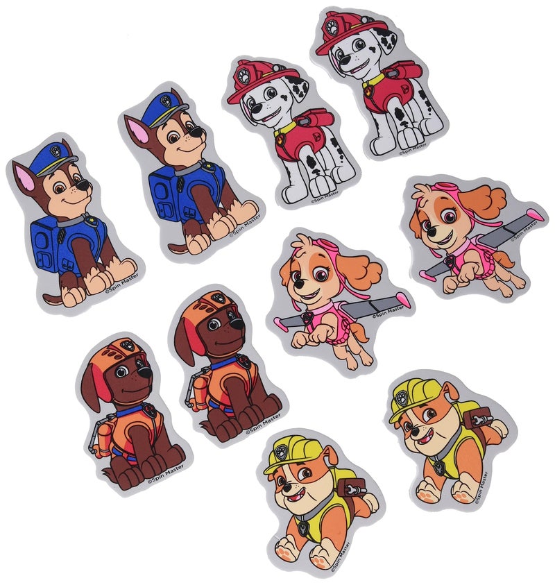 Nickelodeon PAW Patrol Foam Bath Wall Clings 10 Pack Durable