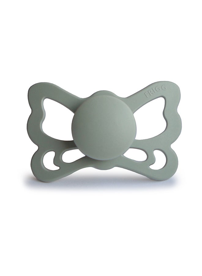 FRIGG Butterfly Anatomical Silicone Baby Pacifier 6-18M 1-Pack Sage - Size 2