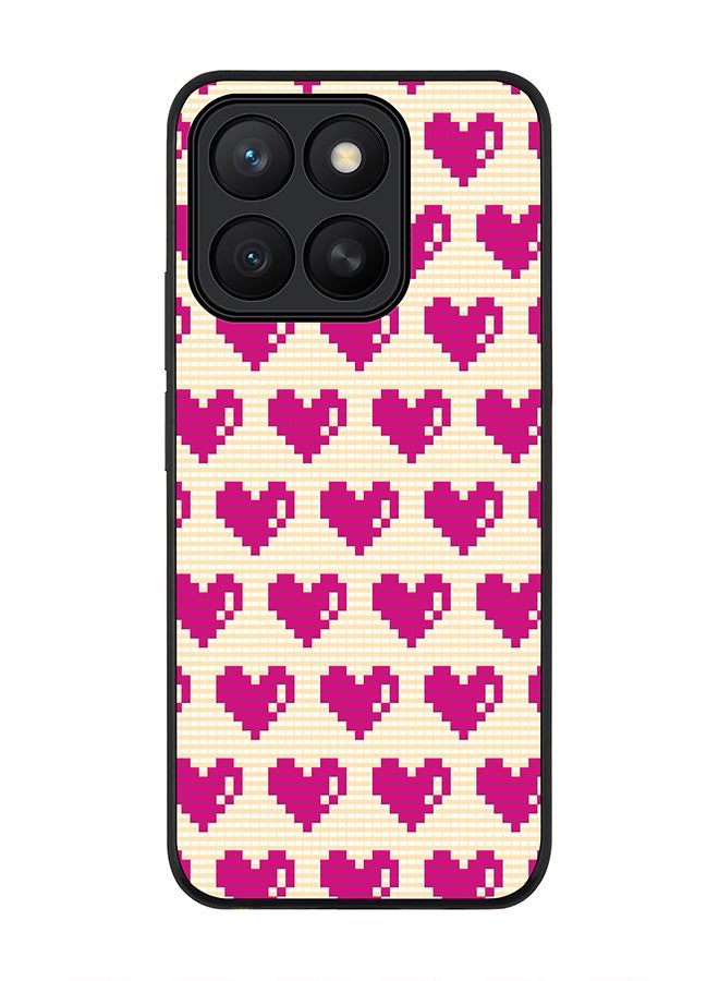 Stylizedd For Honor X8c Case,Slim fit Camera Protection, Shockproof Thin Phone cover  - Pixel Hearts